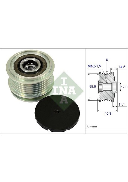 Alternatör Kasnağı T5-Caddy-Polo-Golf-Crafter-A3-A4-Leon Cfwa-Caga-Cffa-Cayb-Bjk-Bjm-Axb-Bjb