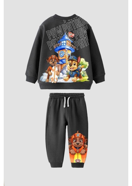 Erkek Çocuk Paw Patrol Baskılı 3 Iplik Pamuklu Kumaş Alt Üst Takım fiyatları