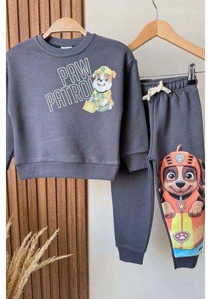 Erkek Çocuk Paw Patrol Baskılı 3 Iplik Pamuklu Kumaş Alt Üst Takım modelleri