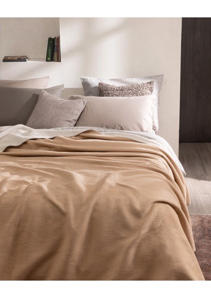 Caureo Tek Kişilik Jakarlı Pamuklu Battaniye - Bej/ekru fiyatları