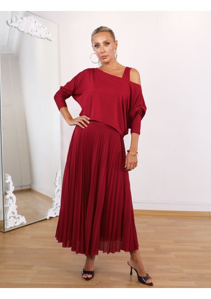 Buketli Kadın Içi Kolsuz Eteği Tül Pliseli Üstü Kısa Bluzlü Iki Parçalı Elbise fırsatları