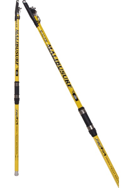 Malibu 390 cm 100-200 gr Karbon Surf Olta Kamışı Olta Sarı