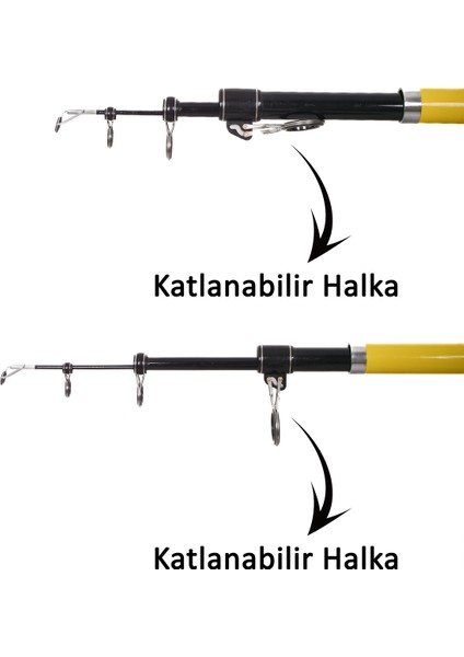 Malibu 390 cm 100-200 gr Karbon Surf Olta Kamışı Olta Sarı modelleri