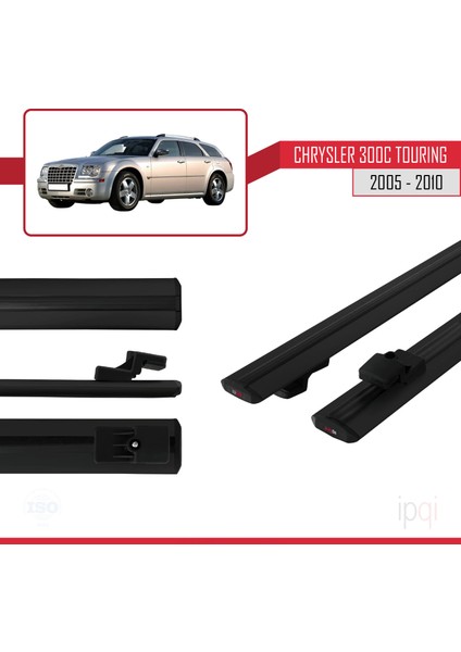 Chrysler 300C Touring 2005-2010 Arası ile Uyumlu Basıc Model Ara Atkı Tavan Barı Siyah 2 Adet modelleri