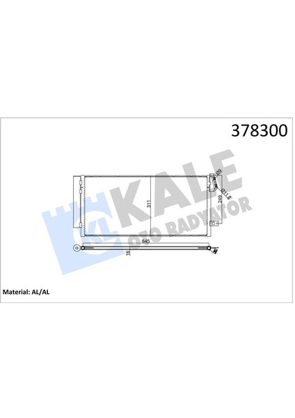Klima Kondenseri Combo 12 Doblo 10 1.3 Dmtj-1.6 Dmtj-2.0 Dmtj 669X293X16
