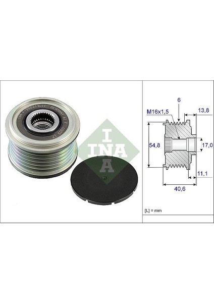 Alternatör Kasnağı Rulmanlı Clıo Iıı-Kng-Mgn Iı-Modus-Scenıc-Twng-Note-Mıcra-Qashqaı 1.5 Dci