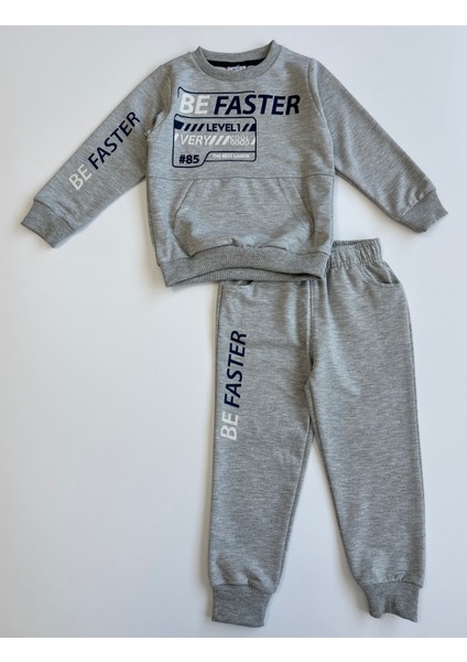 Beli Lastikli Erkek Çocuk Eşofman Takımı