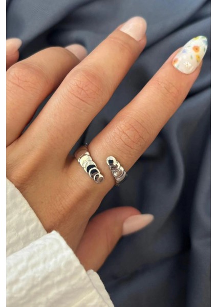 Yeni Sezon Moon Phases Tasarım Ayarlanabilir Kadın Yüzük fırsatları