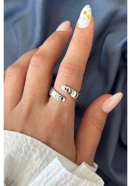 Yeni Sezon Moon Phases Tasarım Ayarlanabilir Kadın Yüzük indirimleri