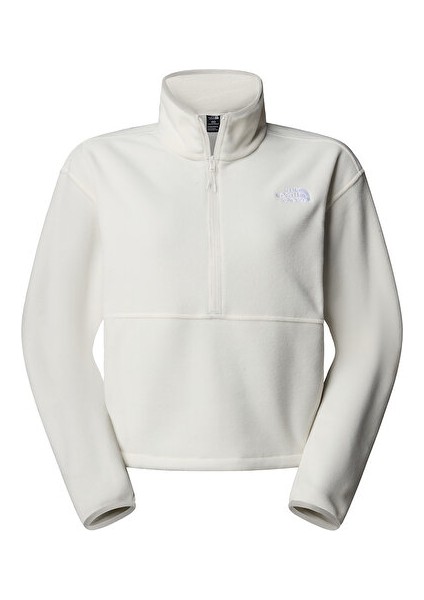 W Glacier Fleece 1/2 Zip Short Jacket Kadın Outdoor Çeyrek Fermuarlı Polar Üst NF0A8D2CQLI1 Beyaz