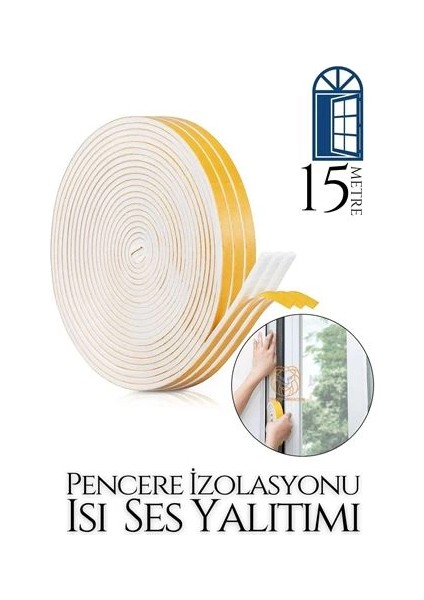 Bfs Pencere Ses Isı Yalıtım Sünger Bant 15 Metre