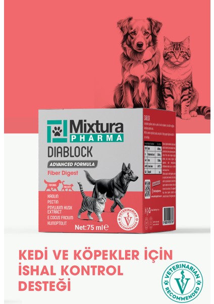 Diablock Kedi ve Köpek Ishal Kesici Toz
