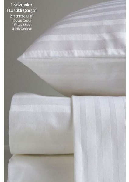 Çizgili Pamuk Saten Çift Kişilik Nevresim Takımı Pamuk Saten (160x200 lastikli çarşaf+200x220 nevresim+2 adet 50x70 yastık kılıfı) modelleri
