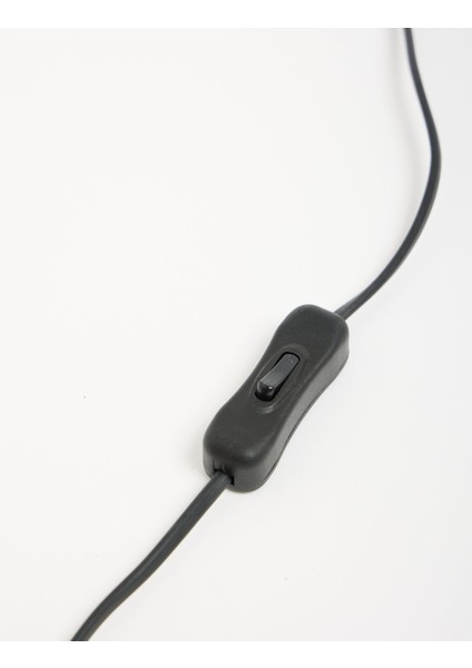 Valen Kumaş Şapkalı Siyah Traverten Abajur