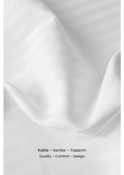 Çizgili Pamuk Saten Çift Kişilik Nevresim Takımı Pamuk Saten (160x200 lastikli çarşaf+200x220 nevresim+2 adet 50x70 yastık kılıfı)