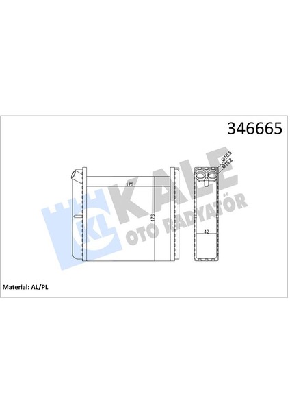 Kalorifer Radyatörü Astra F-Calıbra A-Vectra A 175X195X40