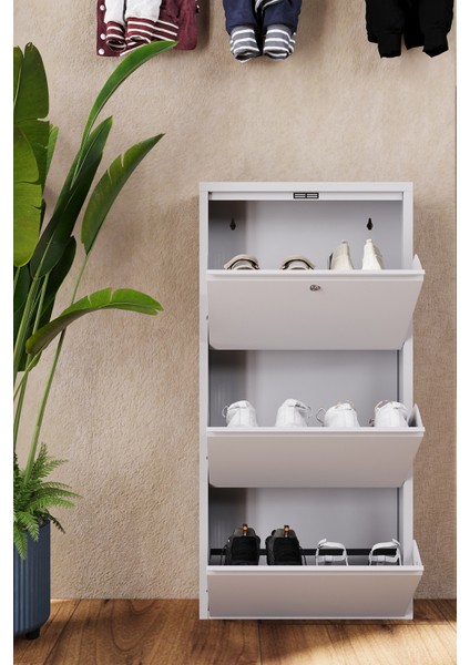 Hera Metal Kilitli Ayakkabılık 3'lü Beyaz fiyatları