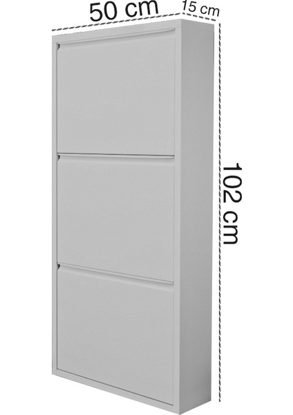 Hera Metal Kilitli Ayakkabılık 3'lü Beyaz fırsatları