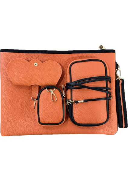Bideri Eco Laptop Çanta Seti Turuncu