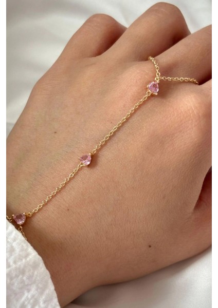 Pembe Zirkon Taşlı Tasarım Kadın Şahmeran modelleri