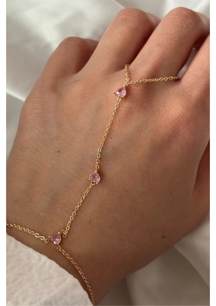 Pembe Zirkon Taşlı Tasarım Kadın Şahmeran indirimleri