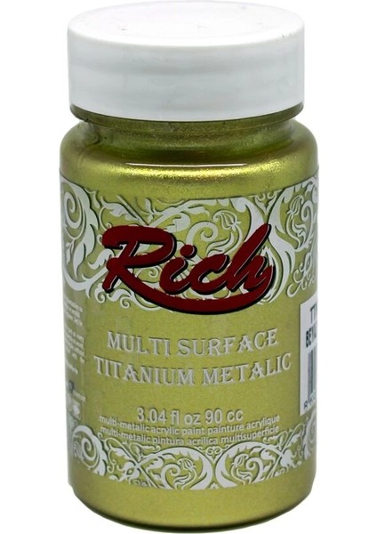 Multi Surface Titanium Metalik Boya 90 Cc. 2518 Beyaz Altın