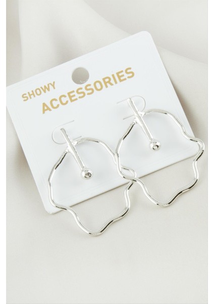 Wizard Bulut Inci Metal Küpe-Gümüş Rengi