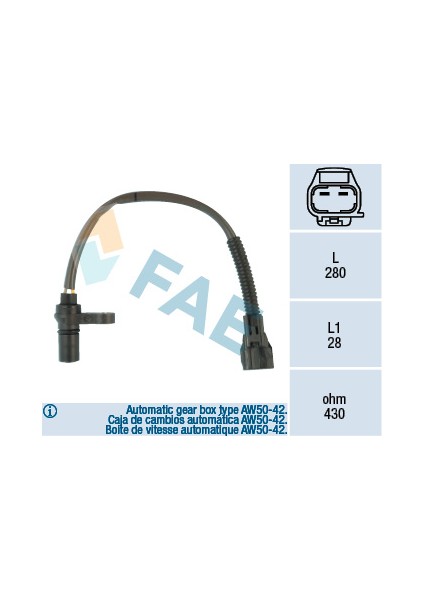 Krank Sensoru Volvo S40 I 644 1.8 95 08 V40 645 1.8 95 00 Otomatık Sanzıman AW50-42