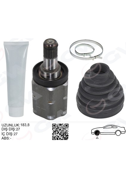 Aks Kafası Iç Ön Sol Bmw X5 E53 00 Sanzıman Tarafı Uzunluk- 183.8MM