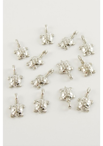 Wizard Kaplumbağa Kolye Ucu Aparatı 1 Adet-Gümüş Rengi