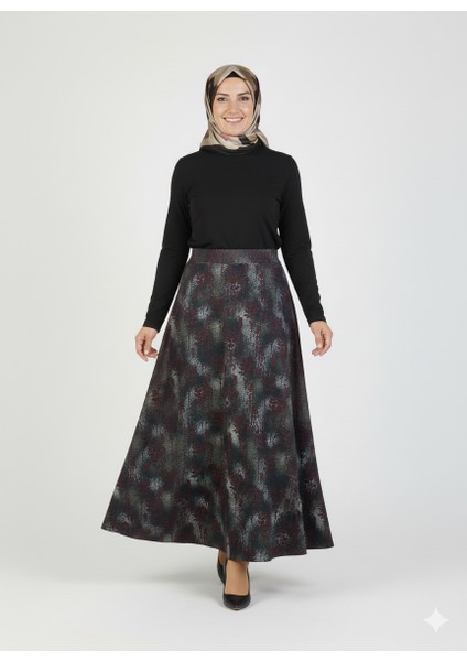 Kadın Anne Çan Etek Soft Dokulu Iç Göstermez Zahmetsiz Desenli Dökümlü Tam Kalıp fırsatları