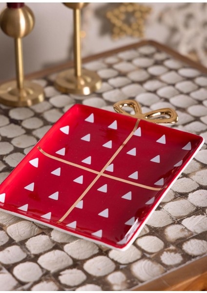 Yılbaşı Servis Tabağı 22X17 cm fırsatları