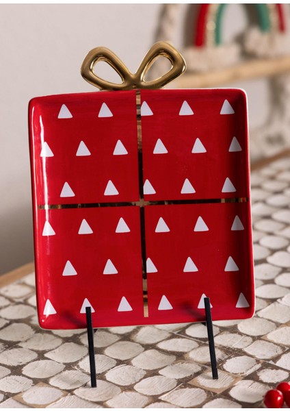 Yılbaşı Servis Tabağı 22X17 cm indirimleri