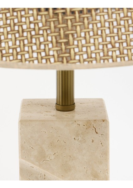 Valen Hasır Şapkalı Traverten Abajur fırsatları