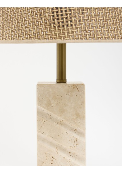 Valen Hasır Şapkalı Traverten Abajur indirimleri