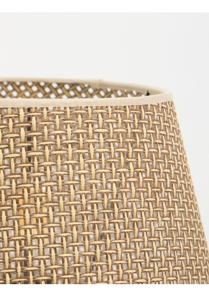 Valen Hasır Şapkalı Traverten Abajur