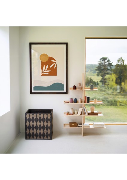 Ahşap Çerçeveli 3'lü Poster Tablo Seti | Modern Stil Minimal Duvar Dekoru fırsatları