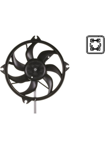 Fan Motoru Çerçeveli Partner Iı-Berlıngo Iıı-Xsara Pıcasso 1.6hdı 460W-385MM