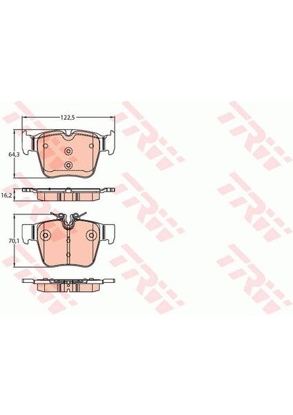 Fren Balatası Arka Mercedes W205 S205 C253 X253