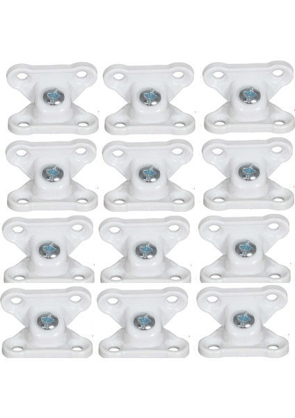 Açılı T Bağlantı Çektirme Beyaz Plastik Köşe Birleştirme Kelebek Bağlantı (12 adet)