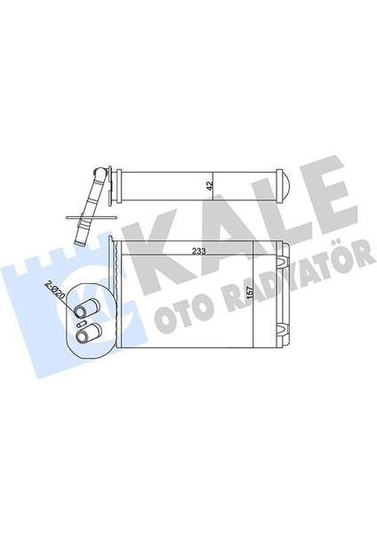 Kalorifer Radyatörü Vw Transporter T4 1.9d-Td-2.0d-2.4d-2.5d-Td Ön 234X157X42 Ac