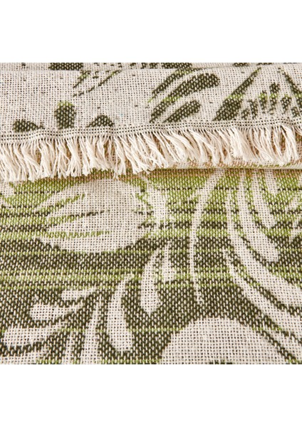 Soft Fathi Pamuklu Çift Kişilik Battaniye - Yeşil - 200X220 cm fiyatları