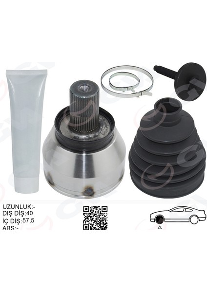 Aks Kafası Dış Ön Sağ-Sol S60 Iı 10 V70 Iıı 07-16 Galaxy 2.0 Tdci 06-15 Mondeo Iv 2.0 Tdcı 07-14