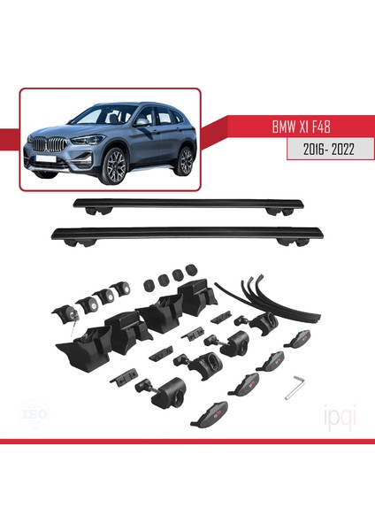 Bmw X1 (F48) 2016-2022 Arası ile Uyumlu Hook Model Ara Atkı Tavan Barı Siyah 2 Adet indirimleri