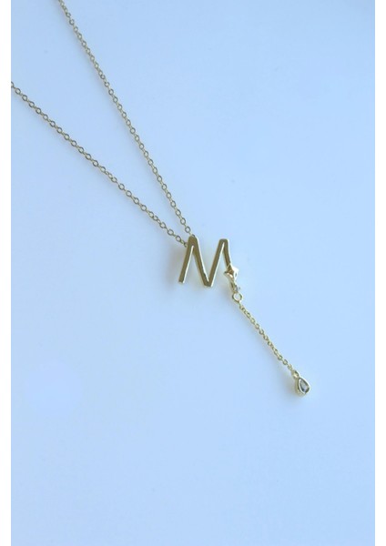 Uzak Şehir M Harfli Çelik Alya Kolye Kararmaz Renk Atmaz