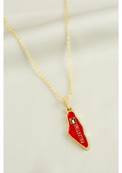 Wizard Filistin Mineli Kolye-Kırmızı fiyatları