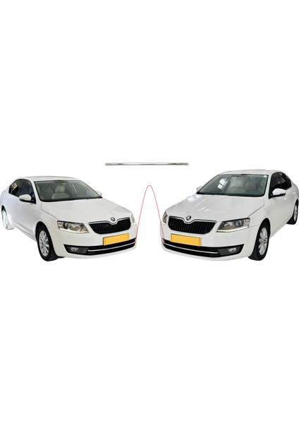 Skoda Octavia A7 Ön Tampon Çıtası Krom (Mk.sız Kasa) 2013-2017