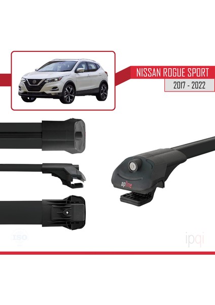 Nissan Rogue Sport 2017-2022 Arası ile Uyumlu Ace-1 Ara Atkı Tavan Barı Siyah 2 Adet modelleri