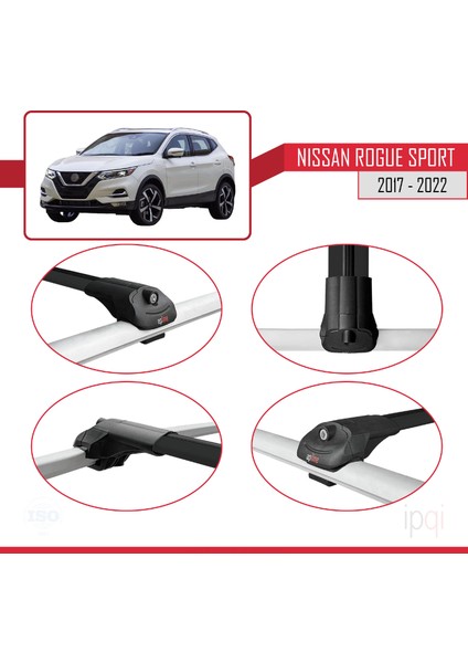Nissan Rogue Sport 2017-2022 Arası ile Uyumlu Ace-1 Ara Atkı Tavan Barı Siyah 2 Adet fırsatları