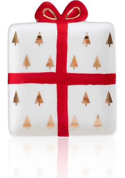 Yılbaşı Servis Tabağı 13X11 cm